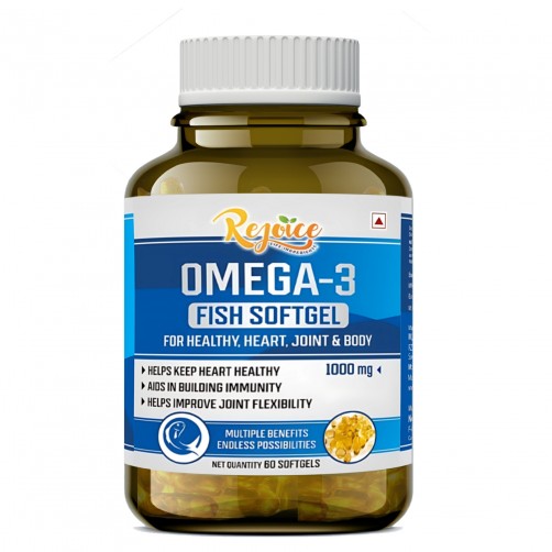 Omega-3 Fish Softgel | 1000mg EPA & DHA | 60 Softgels | Supports Heart, Joint & Immunity | Premium Fish Oil Supplement