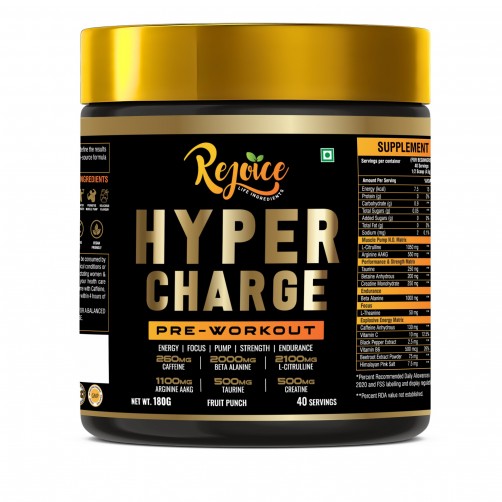 Hyper Charge Pre-Workout Powder - Fruit Punch